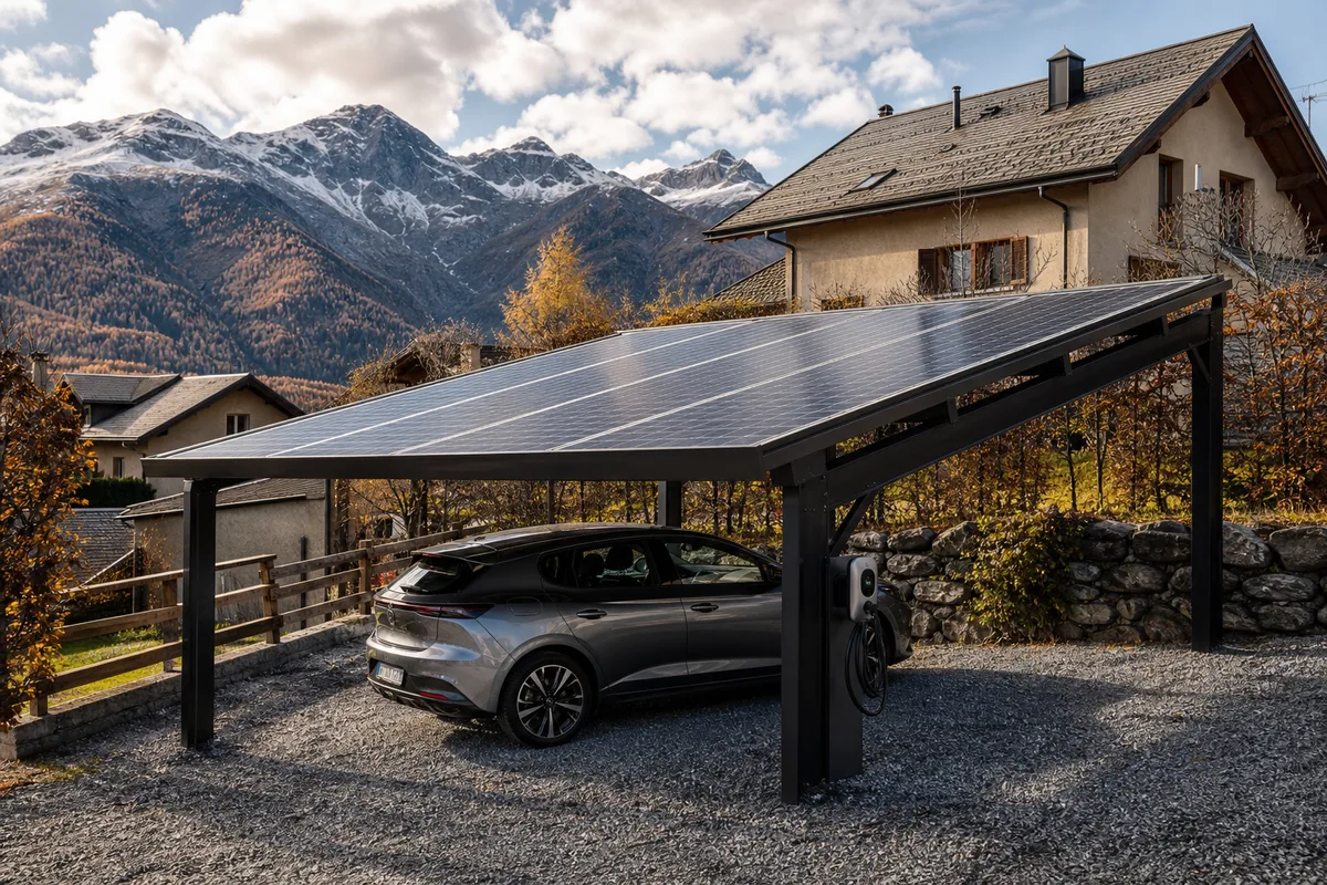 Carport solaire à Briançon
